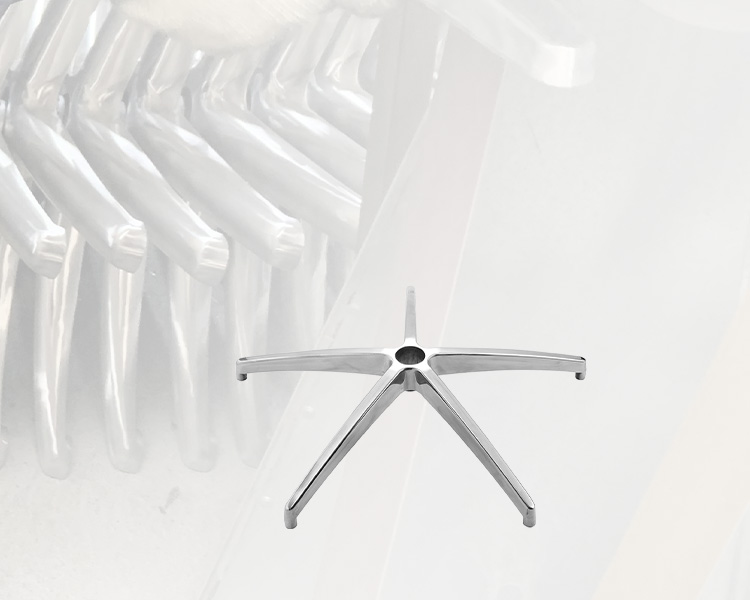Polished chair base