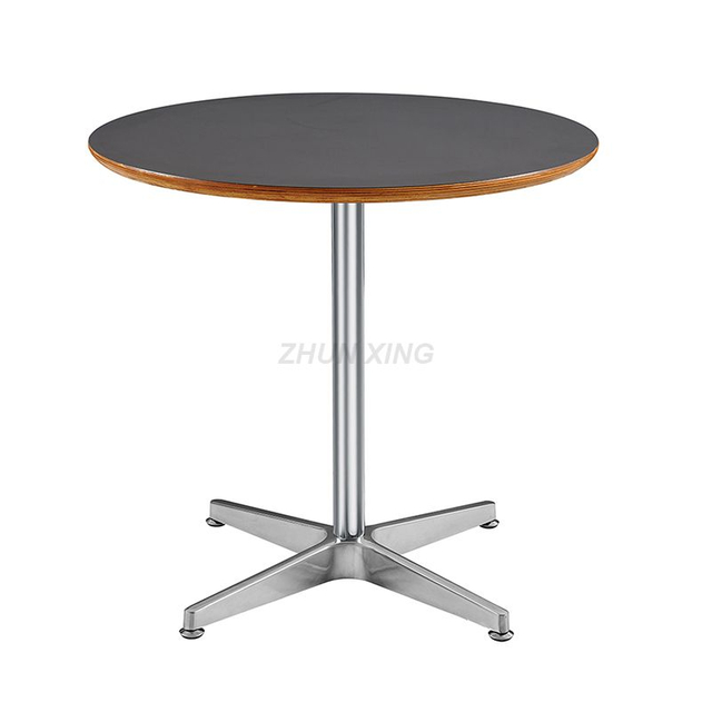 Modern Round Table Black Aluminum Legs Furniture