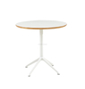 Modern Round Dining Table Black Aluminum Furniture White