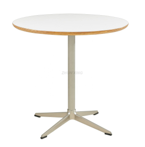 Modern White Round Dining Table Aluminum Legs for Living Room Furniture