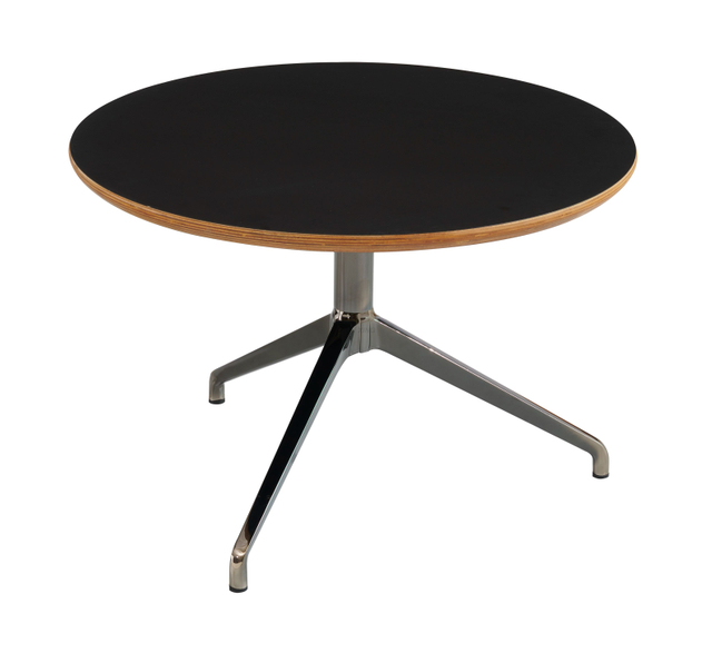 Modern Round Dining Table Black Aluminum for Living Room Furniture