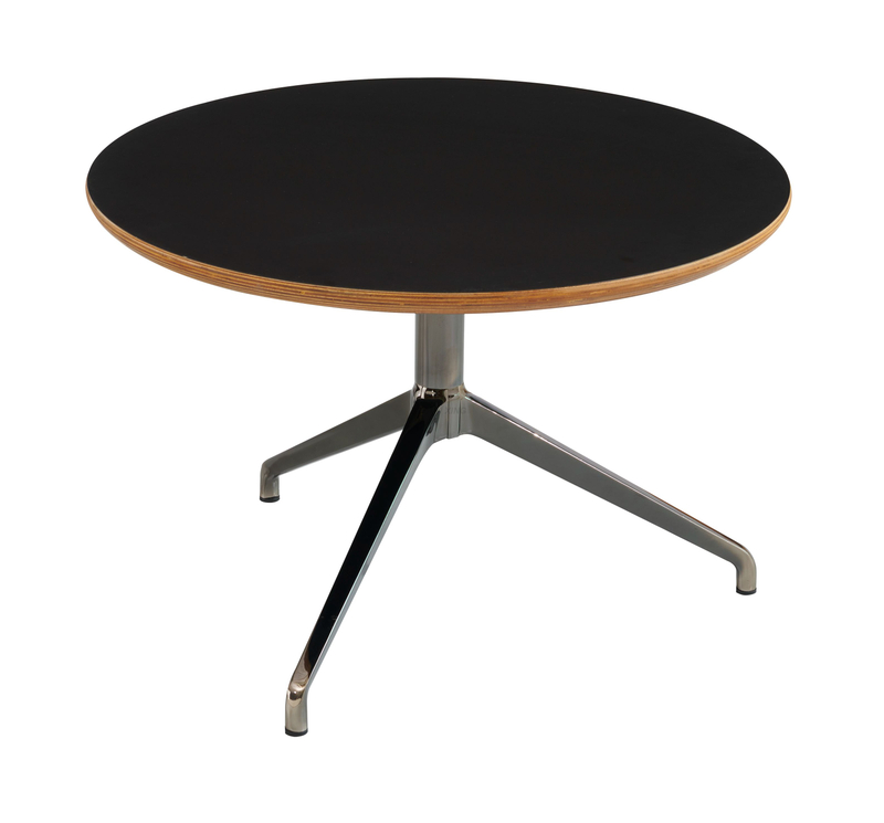 Modern Round Dining Table Black Aluminum for Living Room Furniture