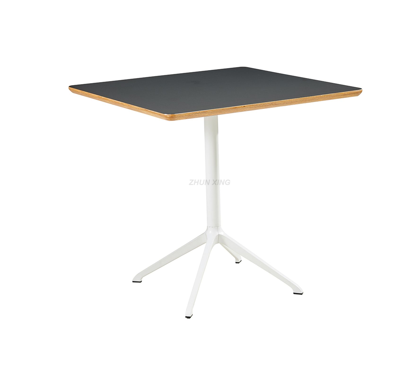 Modern Round Dining Table Black Aluminum Furniture White